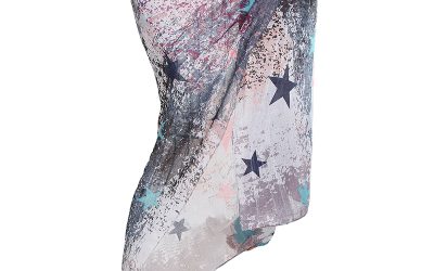 Sjaal Sterren zalm multi kleurige sjaals omslagdoeken dames accessoires online kopen