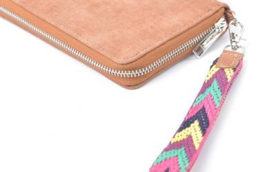 Portemonnee Multi Color Polsbandje bruin bruine Portemonnee met gekleurd polsbandje dames Portemonnees wallet online kopen