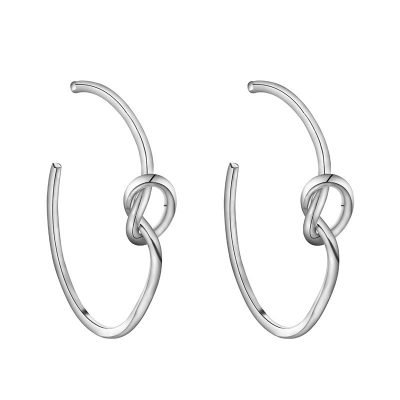 Oorbellen Knoop zilver zilveren dames oorbel met knoop knot musthave dames oor earings accessoires online