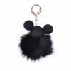 Sleutelhanger Mickey zwart zwarte wollen tassenhanger sleutelhangers met mickey mouse oortjes musthave fashion