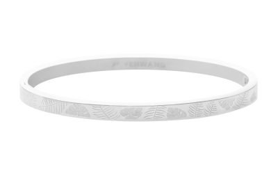 RVS Bangle Jungle Fever zilver zilveren armband armbanden bracelet blaadjes leaves fashion kopen armcandy
