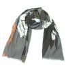 Sjaal Fall Leaves grijs grijze dames sjaals met bladeren print Scarfs fashion musthave vrouwen accessoires werk