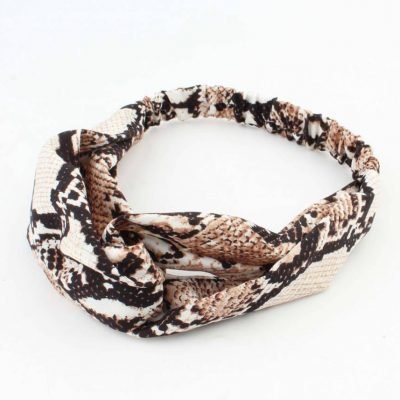 haarband Snake Jaline-bruin bruine dames haarbanden slangenprint fashion headbands online bestellen kopen