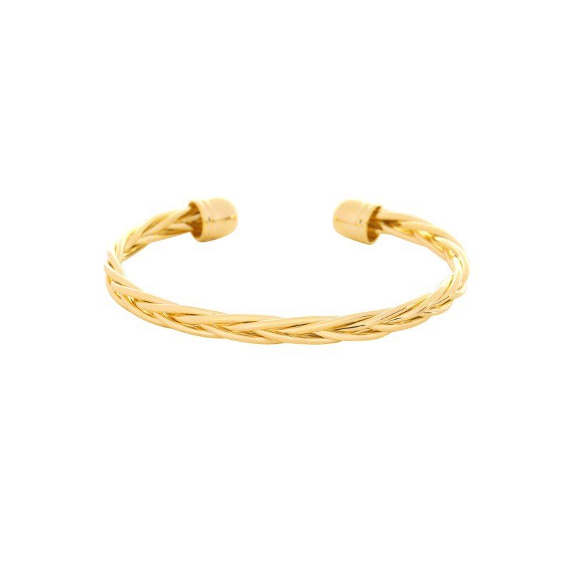 Geruïneerd perspectief Piraat Armband Cool Braid | Musthave gouden en zilveren open dames armband
