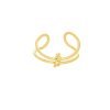 Ring Connected Lines goud gouden open dames ringen maat 17 met knoop fashion musthave ringen accessoires online