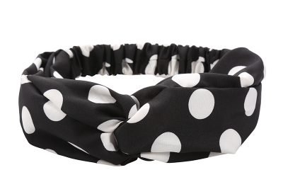 Haarband Polka Dots zwarte zwart wit witte stippen klassieke musthave dames haarbanden haaraccessoires kopen