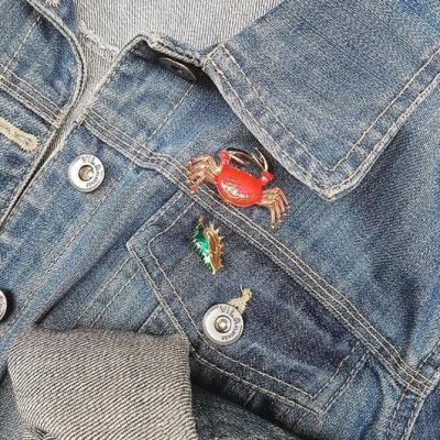 Kleding broche retro kledingspeltjes krab vorm kleding pins brooches kleding pins patches musthaves fashion items