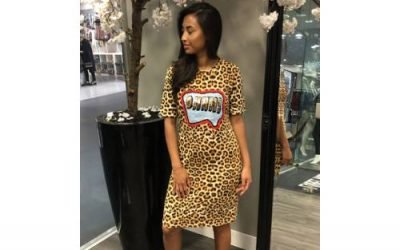 Jurk Tiger Lilly tijgerprint dierenprint cartoon tekst jurken dames kleding mode musthave fashion bestellen kopen summer dress
