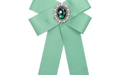 Choker Bow Tie Baroque Broche licht groen groene kraagjes hemd details dames dassen stropdassen green musthave fashion kopen