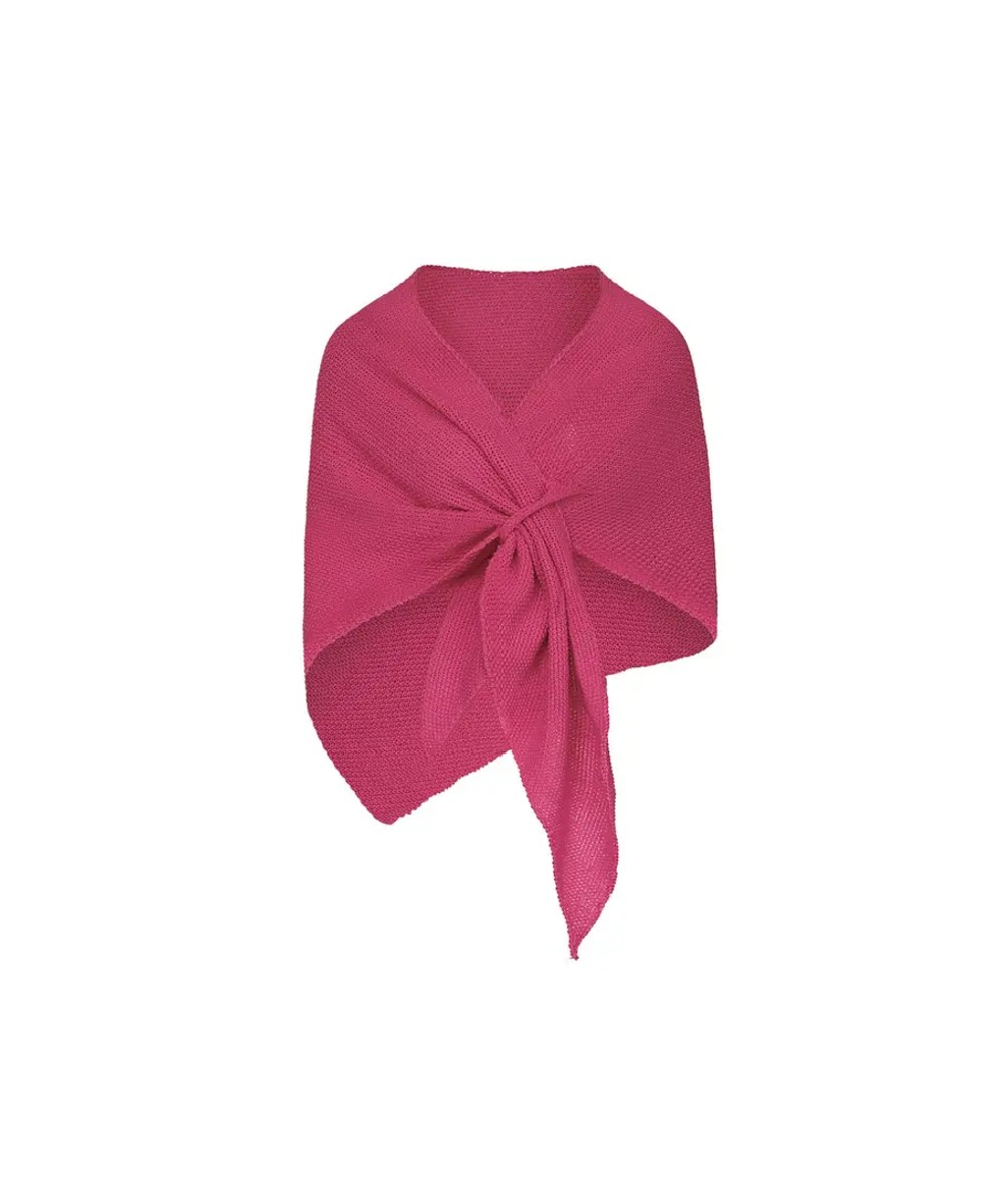 Omslagdoek Simply fuchsia gebreide omslagdoeken sjaals dun gebreid kopen bestellen
