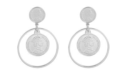 Oorbellen La Reina zilver zilveren dames oorbel creolen munt fashion earrings musthaves accessoires