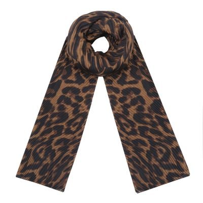 Sjaal Dark Leopard bruin bruine donkere dames sjaals leopard panter luipaard print online fashion bestellen