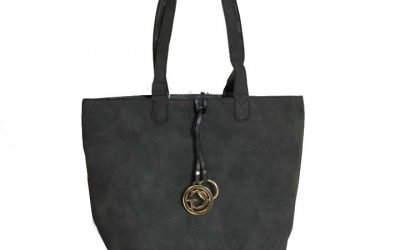 Bag in Bag Tas Monica donker grijs zwart zwarte tassen extra kunstleder binnentas tassen kopen