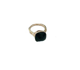 Gouden Ring Black Stone goud dames ringen sieraden accessoires bestellen kopen trendy