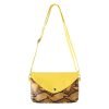 Festival Tasje Snake geel gele slangenprint tasjes schoudertassen tassen tasjes online yehwang kopen goedkope