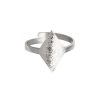 Ring Leopard Spots zilver zilveren dames open ringen verstelbare fashion driekhoeks rvs ringen kopen