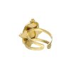 Ring Precious Leaf goud gouden ring groene blad decoratie statementringen kopen yehwang stainless steel sieraden achter