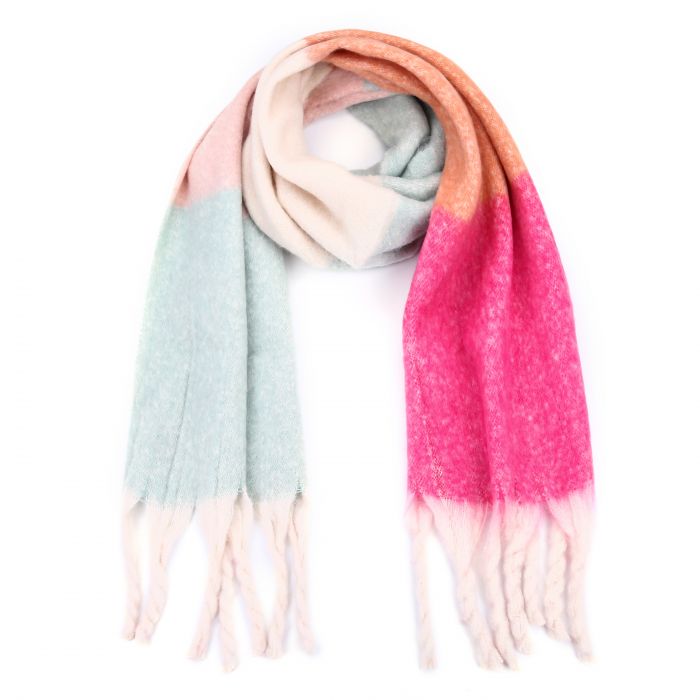 Sjaal Cosy WInter fuchsia blauw roze lange warme wollen dames sjaals omslagdoeken winteraccessoires lange dikke sjaals kopen bestellen