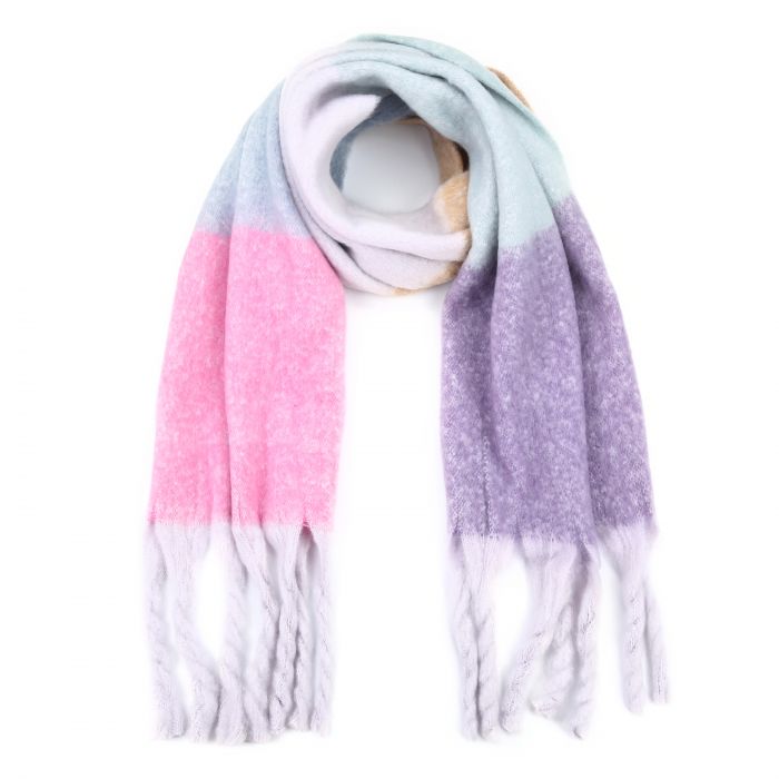 Sjaal Cosy WInter paars roze lange warme wollen dames sjaals omslagdoeken winteraccessoires lange dikke sjaals kopen bestellen
