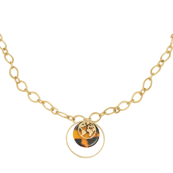 Ketting Explorer Chains goud gouden dames kettingen schakelketting met bedels rvs neckage trendy bestellen