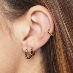 Oorbellen Setje Rounds goud gouden dames oorbellen met steentjes rvs earrings trendy bestellen