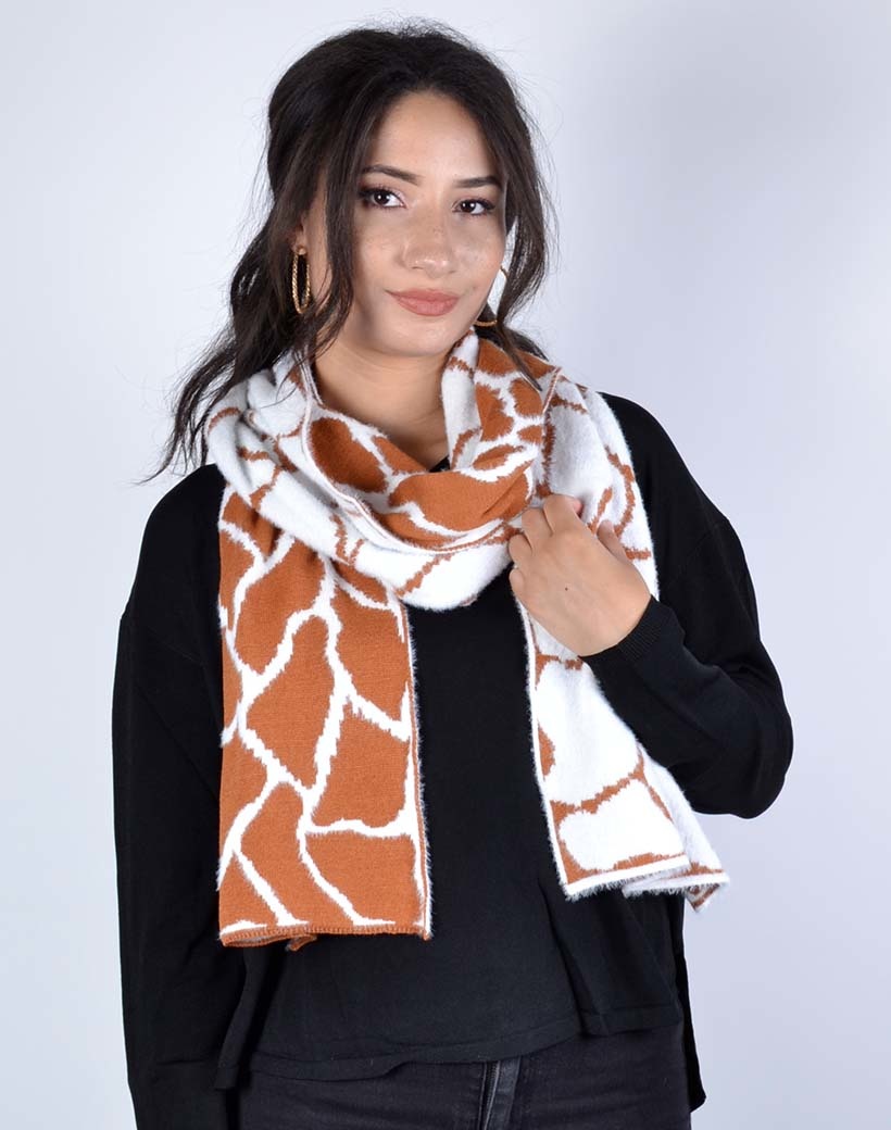 Sjaal Fancy Giraffe camel print trendy warme sjaals omslagdoeken winteraccessoires kopen bestellen
