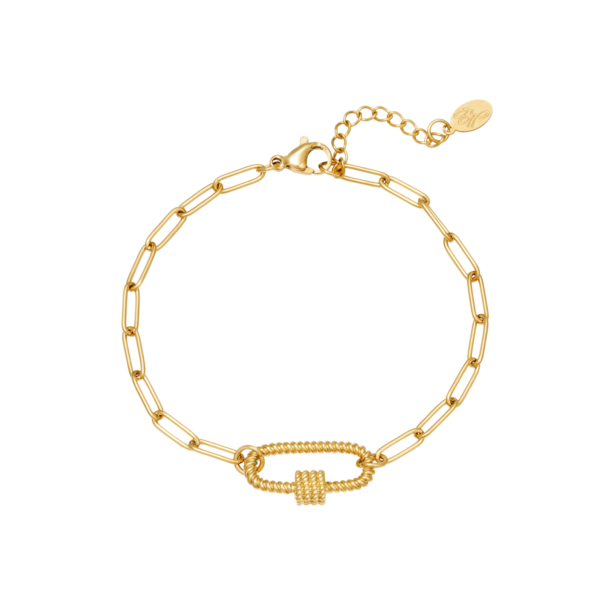 Schakelarmband Twist goud gouden armbanden bracelet yehwang sieraden kopen bestellen