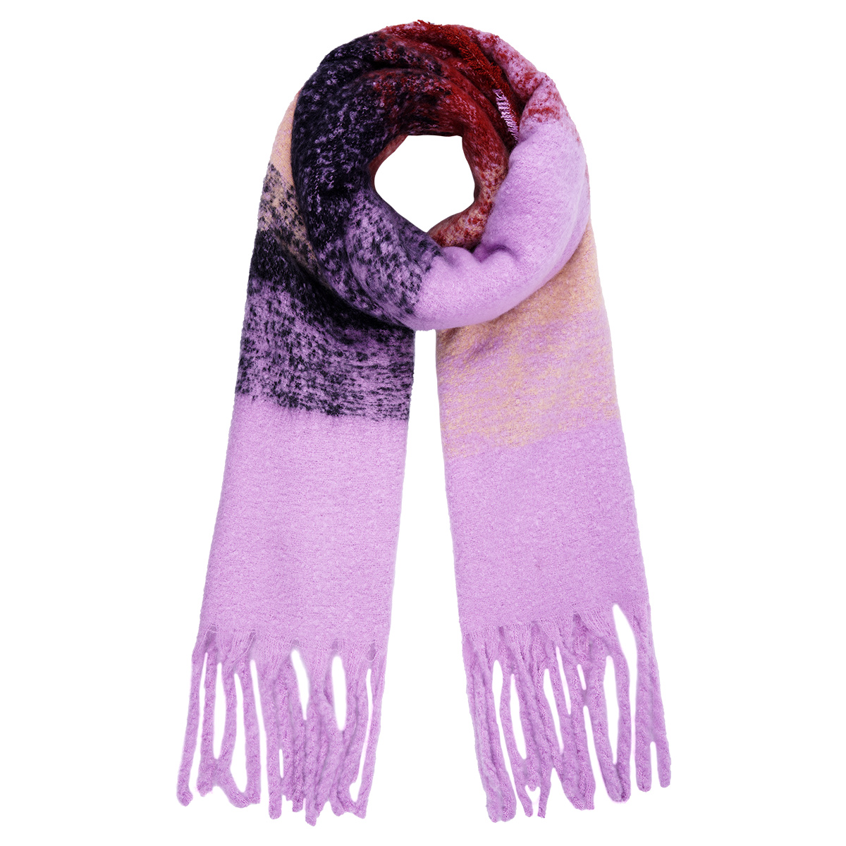 Sjaal Keep Me Warm lila paars paarse gebreide dikke warme lange sjaals omslagdoeken winter accessoires yehwang bestellen kopen