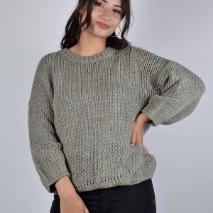 Trui Trendy Knit groen groene dames truien warme winter kleding sweaters trui kopen bestellen .jpg