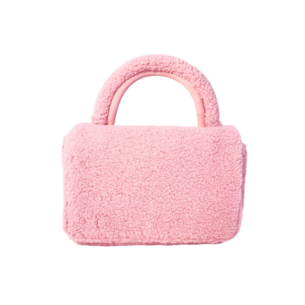 Handtas Teddy Pink roze schoudertassen wollen stevige tassen tas crossbody bag kopen bestellen