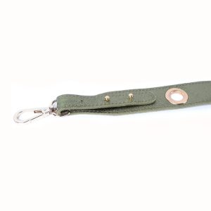Bagstrap-Fancy-Holes- Metallic groen army leger groene leren-tassenhengsel-tassenband-Metallic-goud-fashion-musthaves-kopen-bestellen