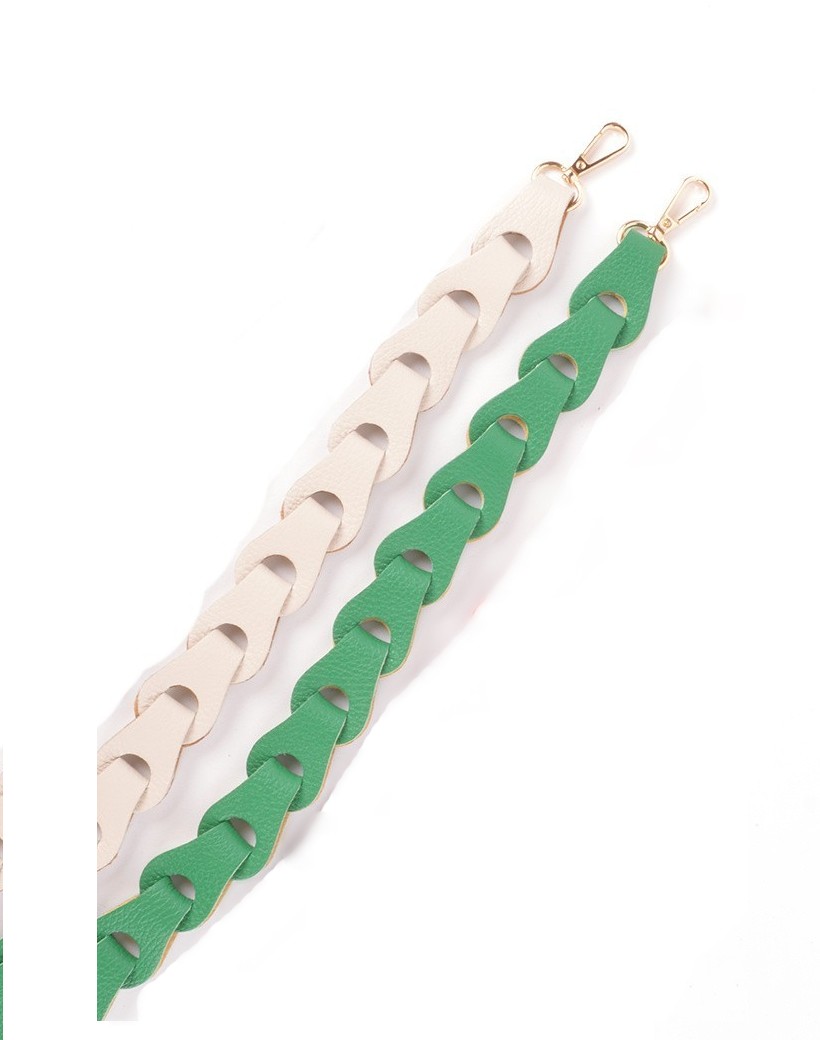 Leren-Bagstrap-Braided-beige-groen-lange-losse-tassenhengsel-tassenband-leer-leder-kopen-bestellen-nu