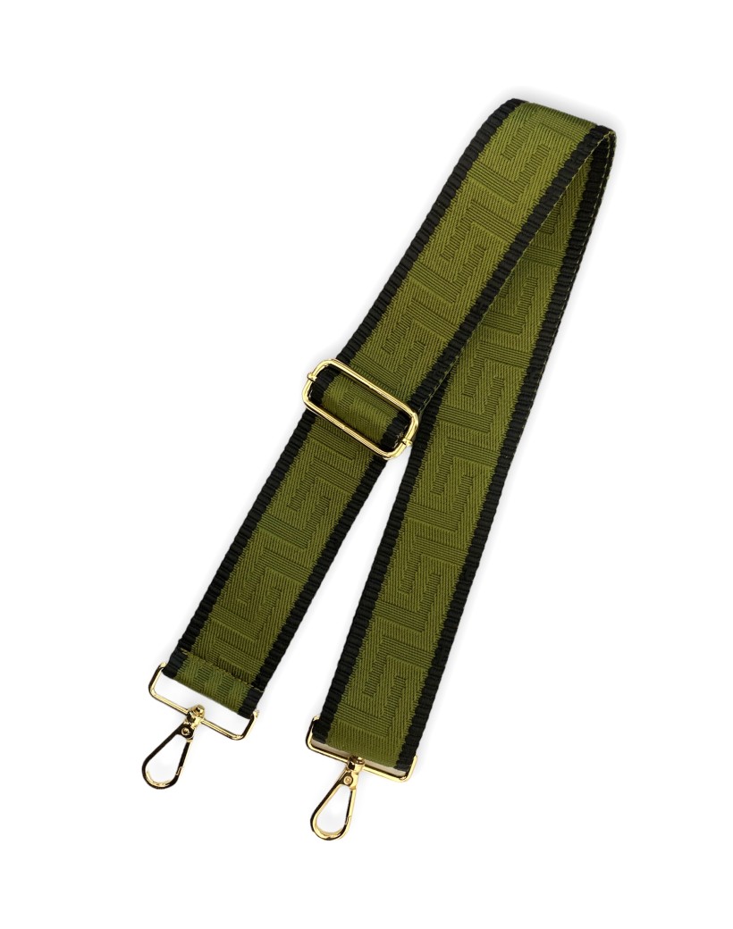 Bagstrap Green Greek groen groene tassenhengsel zwarte lijnen tassenhengsels losse tas banden hengsels kopen bestellen