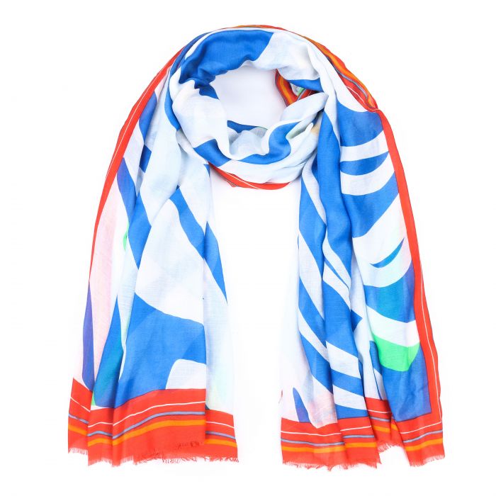 Sjaal Blue Summer blauw wit rode sjaals zomer sjaals omslagdoeken dunne sjaals kopen bestellen