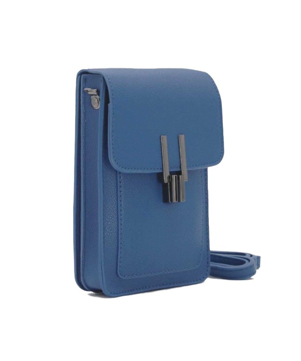 Telefoontasje Classy blauw blauwe portemonnees telefoonvakje zilver beslag schoudertassen festival tassen kopen bestellen side