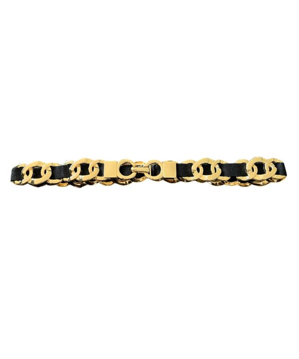 zwarte Schakel Riem zwart gouden schakels elastische riemen ceinturen dames chique trendy kopen bestellen dunne