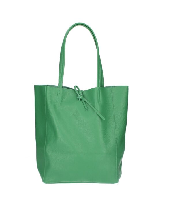 Leren-Shopper-Simple-groen groene lederen-shoppers-grote-tassen-handtassen-kopen-kantoortassen-Italiaanse-tassen-kopen- bestellen leder