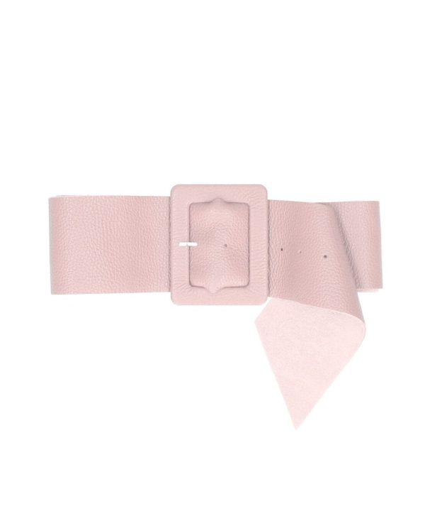 Brede Leren-Riem-Basic- poeder roze pink brede--dames-riemen-met-vierkante-gesp-trendy-leer-leren-dames-riemen-kopen-bestellen