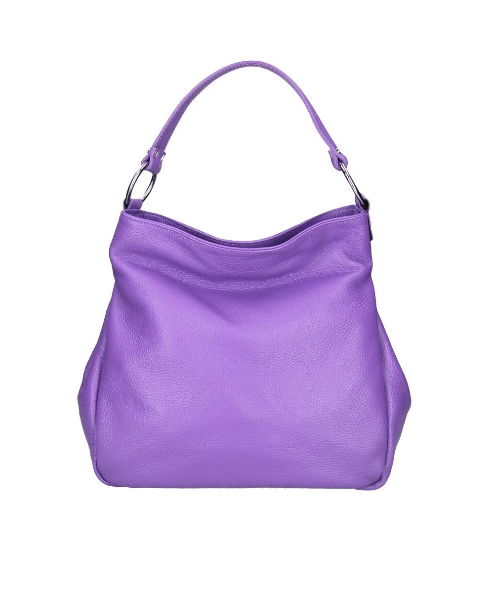 Leren Handtas Sara Jean lila paars paarse italiaans leren handtassen schoudertassen luxe dames tassen kopen bestellen