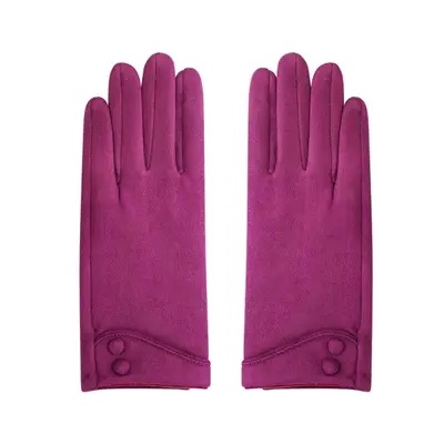 suedine-Handschoenen-Buttons- fuchsia -gloves-handschoen-dames-warme-kopen-bestellen-winter-fashion accessoires-