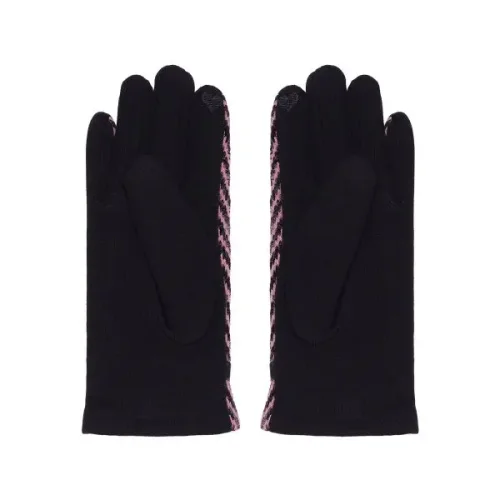 Handschoenen Hart Bedel roze paarse tweed print dames handschoenen wanten winter accessoires kopen bestellen achter