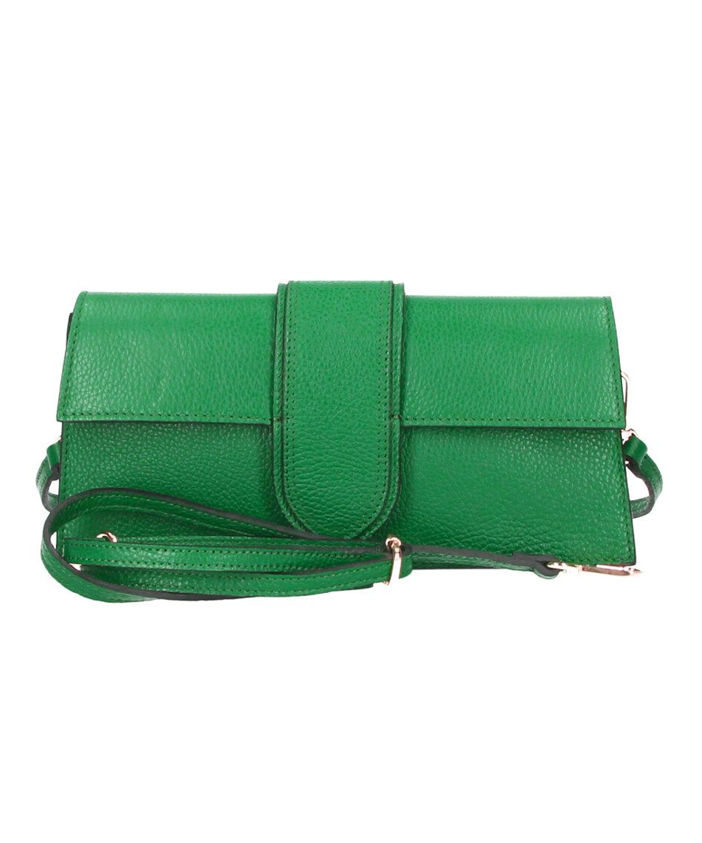 Leren Schoudertas Belle groen groene trendy dames tassen leer italie stevige luxe it bags kopen bestellen