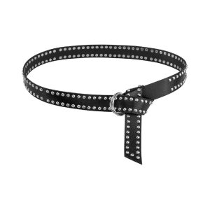 zwarte-Riem-Twisted-Studs-zwart dames riemen zilveren studs belt yehwang kopen bestellen