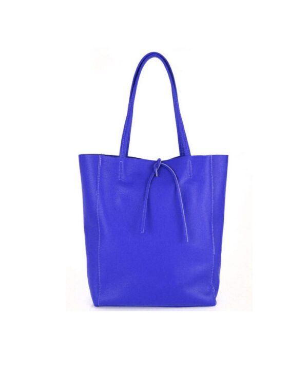 Leren-Shopper-Simple-kobalt blauw blauwe lederen-shoppers-grote-tassen-handtassen-kopen-kantoortassen-Italiaanse-tassen-kopen- bestellen leder