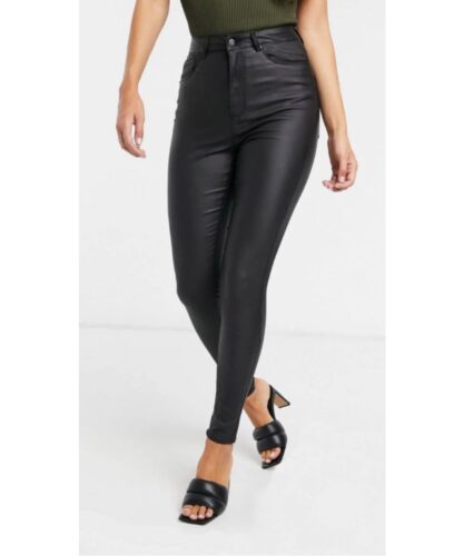 Leren-Skinny-Jeans-zwart-zwarte-leren-dames-broeken-zakken-voor-trendy faux lederen-leggings broeken-kopen-