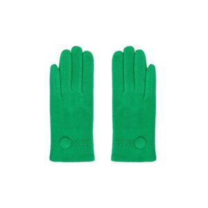 Groen Handschoenen Knoop Groene dames handschoenen suedine look knoop detail winter accessoires kopen bestellen