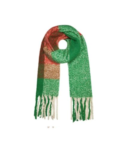 Groene Sjaal Winter groen oranje multi print wintersjaals warme dikke sjaal kopen bestellen