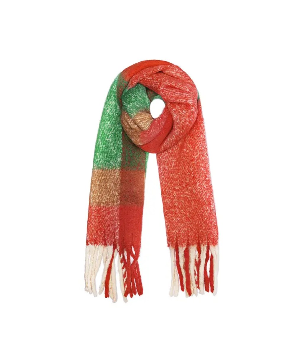Oranje Sjaal Winter bruin multi print wintersjaals warme dikke sjaal kopen bestellen