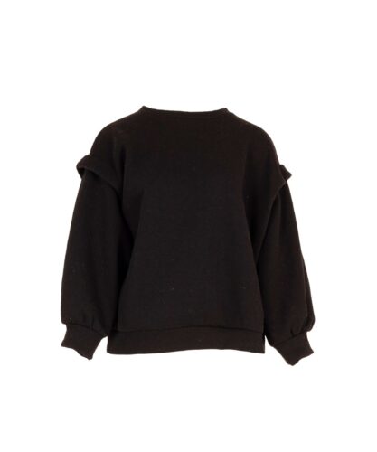 Sweater Jane zwart zwarte trui truien sweaters pof mouwen leuke kopen bestellen