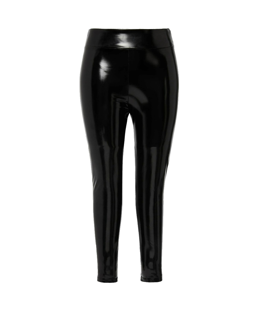 Vinyl Lak legging zwart zwarte glanzende dames leggings shiney skinny fashion kopen bestellen